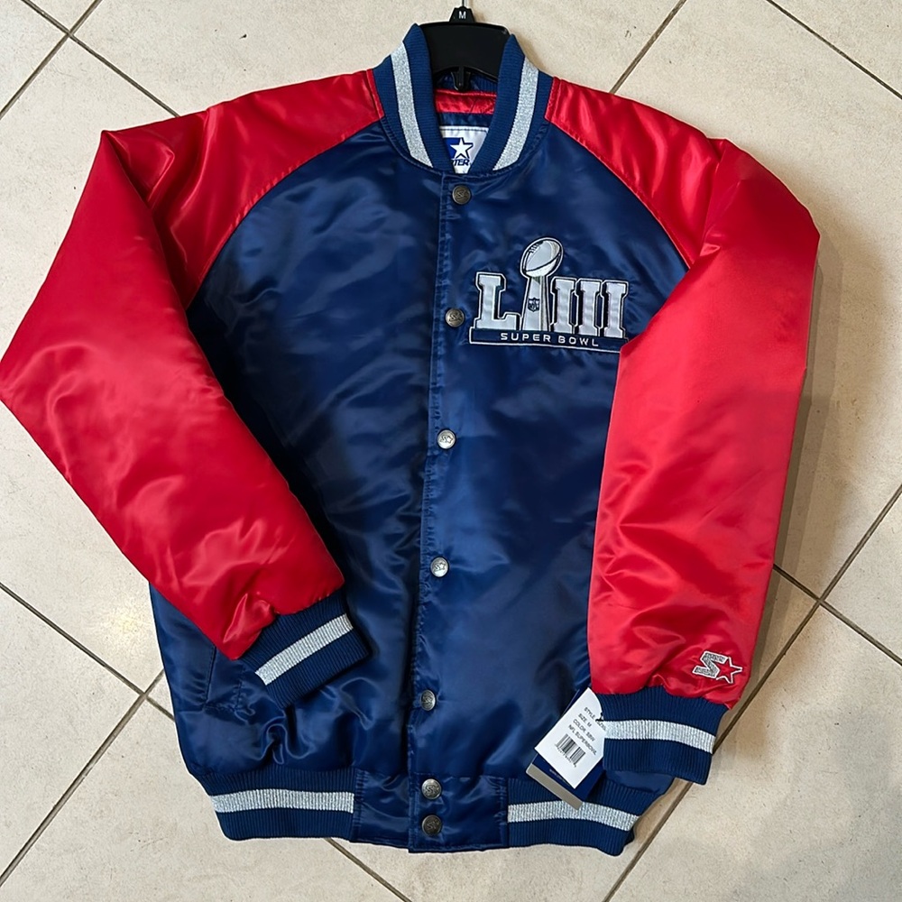 NFL SUPERBOWL 53 STARTER JACKET - Patriots vs Rams - Atlanta 2019 - Medium - New